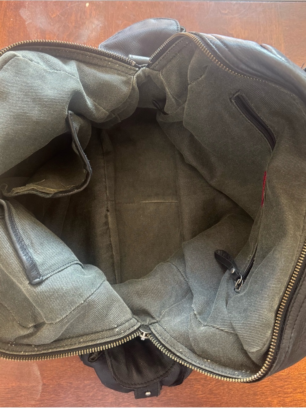 Oushka London Black Leather Shoulder Tote Bag - Picture 10 of 10
